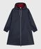 Lange Damen-Regenjacke mit zwei Farben blau SMOKING