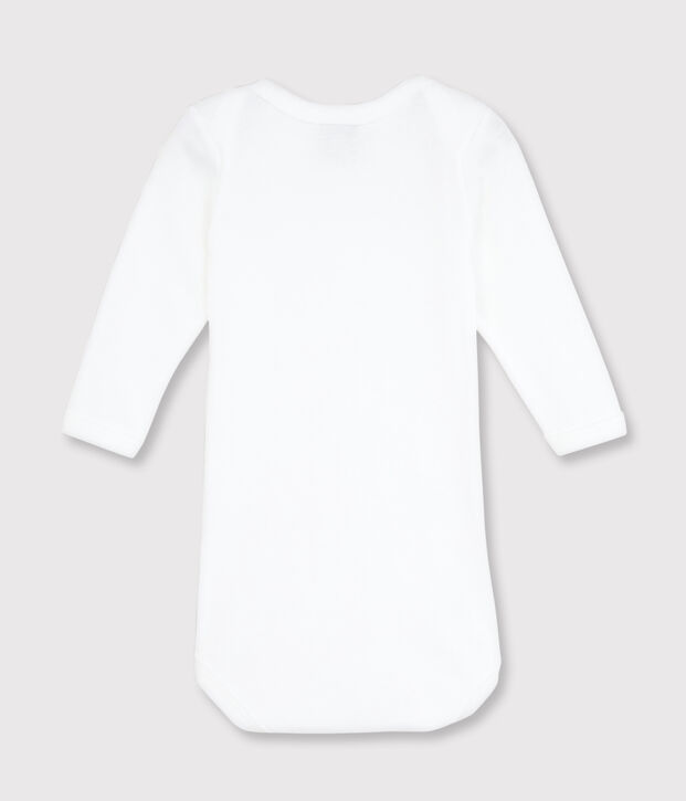 Lang&auml;rmliger Baby-Body in Wei&szlig; weiss