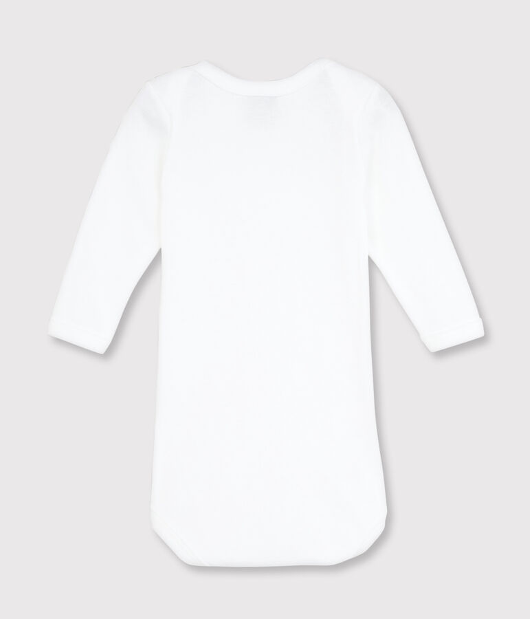 Lang&auml;rmliger Baby-Body in Wei&szlig; weiss