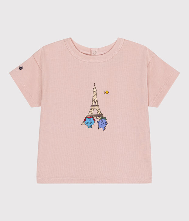 T-Shirt Mr. Men und Little Miss aus Baumwolle f&uuml;r Babys rosa