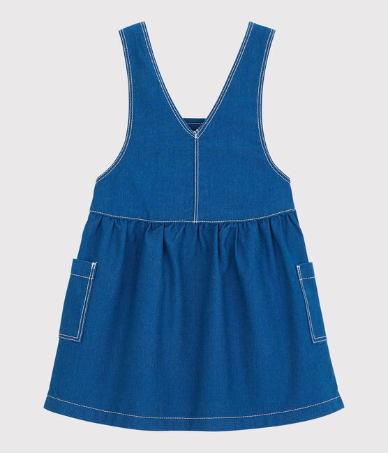 Baby-Kleid aus Baumwolle für Mädchen blau MAJOR