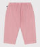 Baby-Hose aus weicher einfarbiger Baumwolle. rosa CHARME