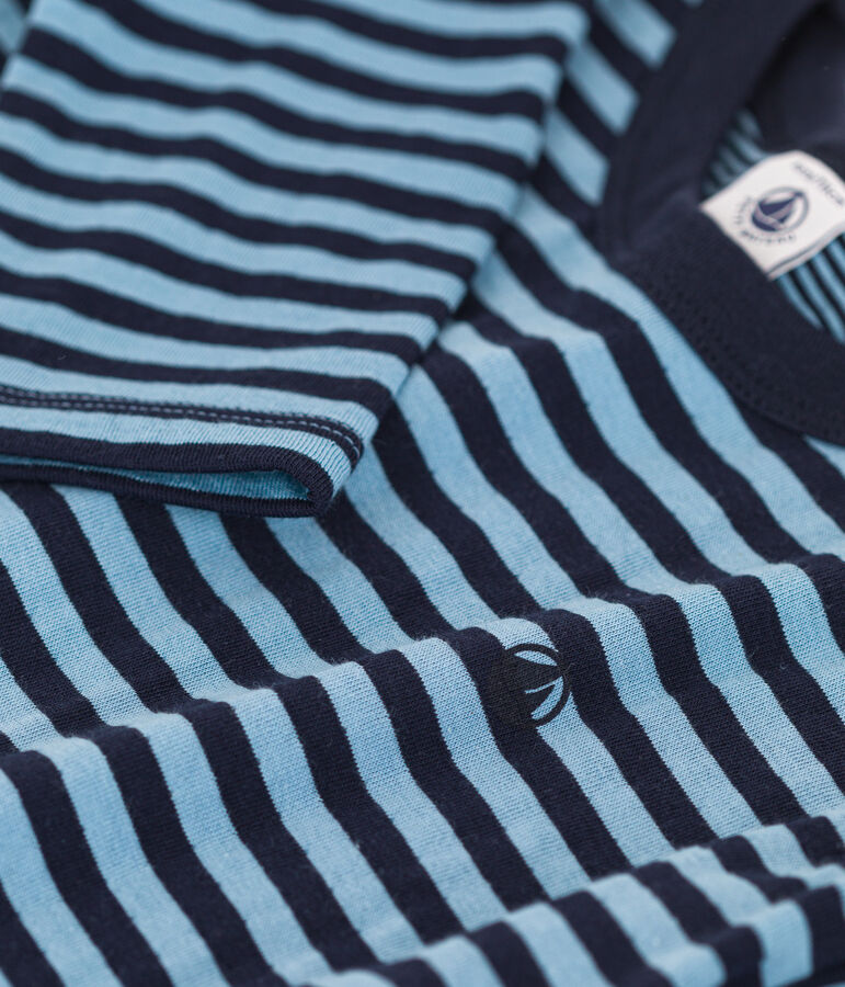 Lang&auml;rmeliges T-Shirt aus Doppeljersey f&uuml;r Kinder/Jungen blau/blau