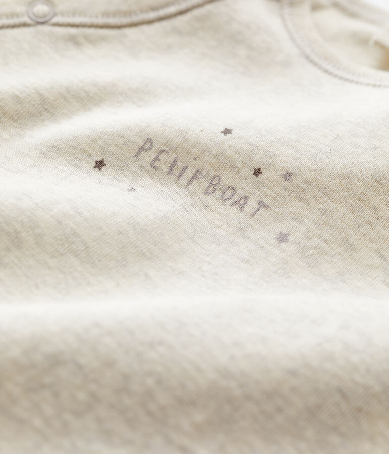 Baby-Strampler aus Bio-Baumwolle beige MONTELIMAR CHINE