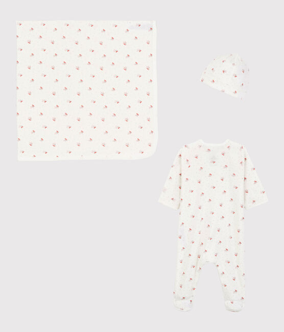Baby-Geschenk-Set aus Bio-Baumwolle mit zierlichem Vogel-Motiv variante 1