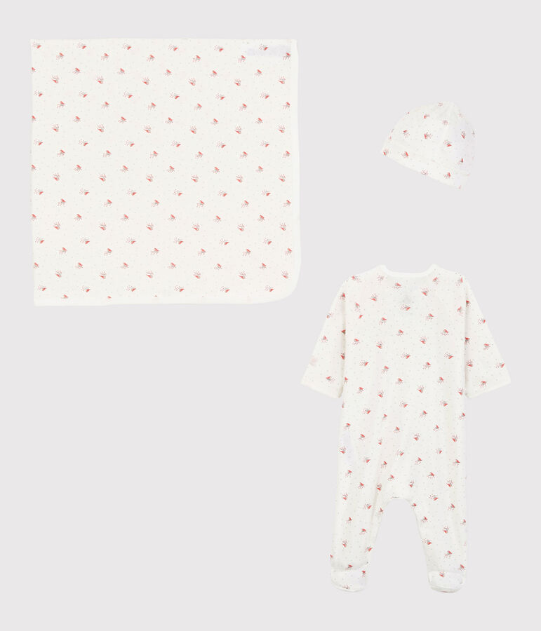 Baby-Geschenk-Set aus Bio-Baumwolle mit zierlichem Vogel-Motiv variante 1