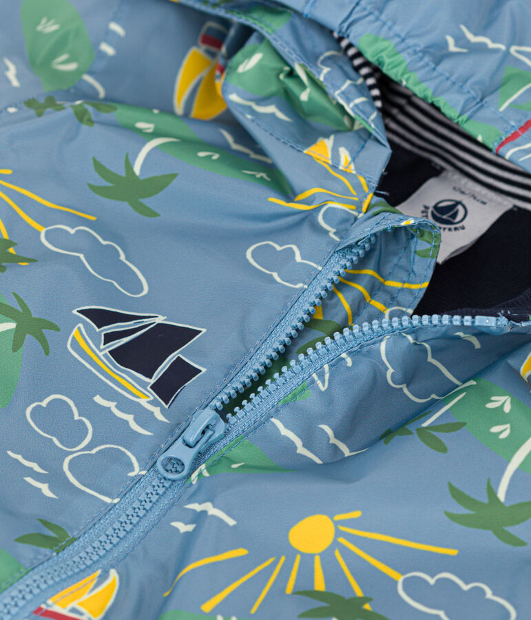 Baby-Windjacke aus recyceltem Polyester blau/vielfarbig