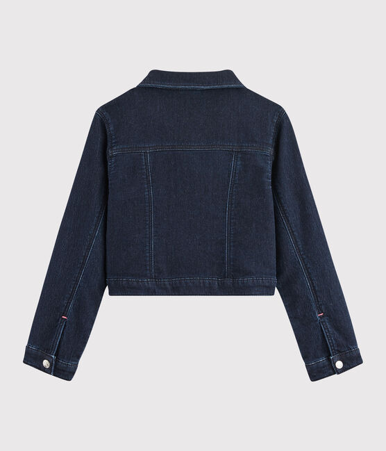 Kinder-Jeansjacke für Mädchen blau DENIM BLEU FONCE