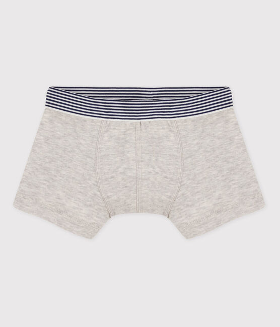 Baumwoll-Boxershorts für Jungen grau BELUGA CHINE
