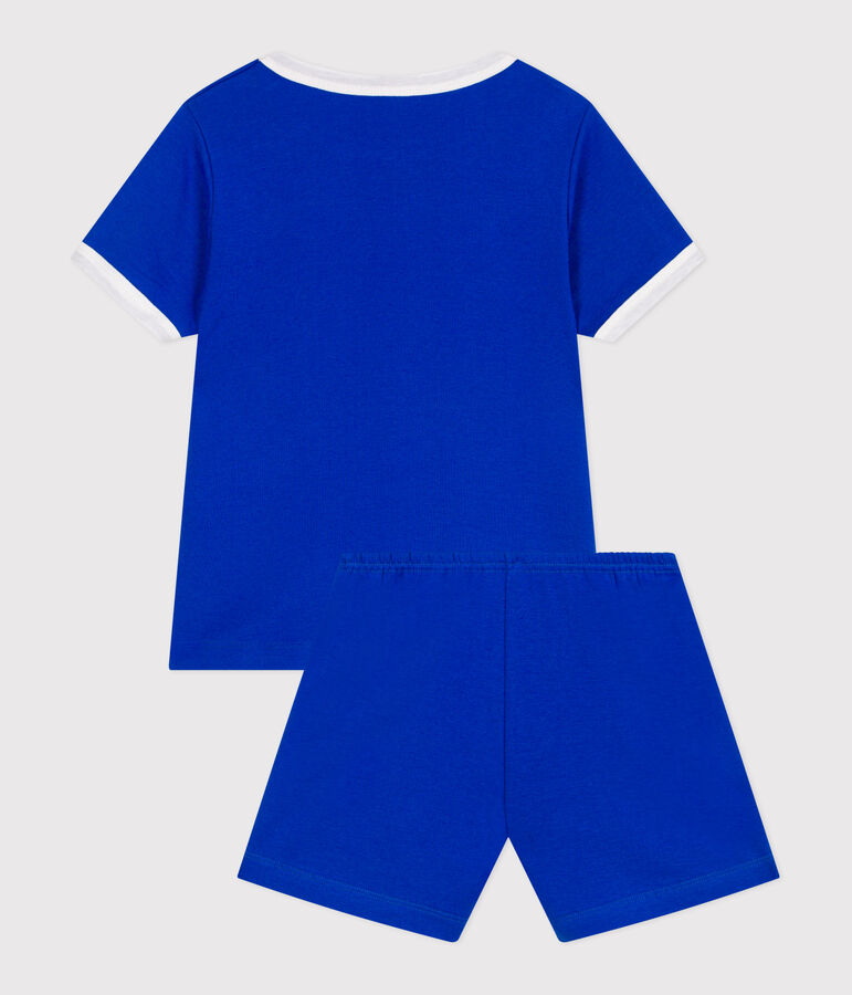 Kinder-Kurzpyjama aus Baumwolle blau PERSE