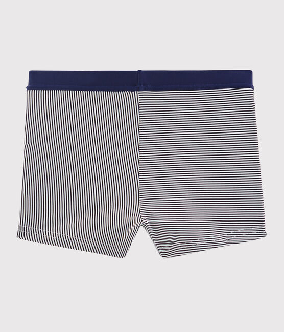 Kinder-Badehose für Jungen blau ABYSSE/weiss LAIT