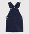 Kinder-Latzkleid für Mädchen blau DENIM BLEU FONCE