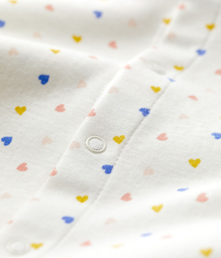 Baby-Strampler aus Bio-Baumwolle weiss/vielfarbig