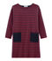 Langärmliges Kleid für Damen blau SMOKING/rot SIGNAL