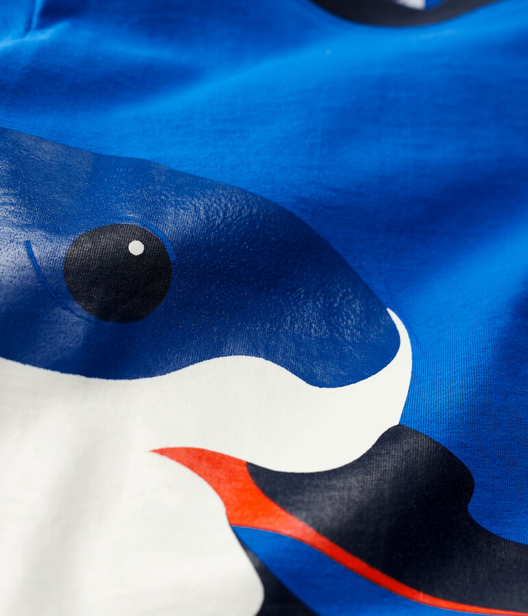 Lang&auml;rmeliges Kinder-T-Shirt aus Baumwolle f&uuml;r Jungen blau