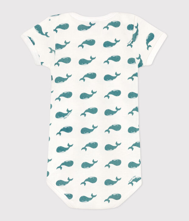 Kurz&auml;rmeliger Baby-Body aus Baumwolle mit Print gr&uuml;n/gr&uuml;n