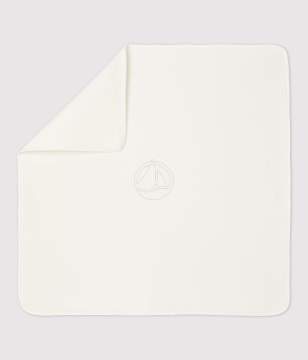 Baby-Decke aus Bio-Baumwolle weiss