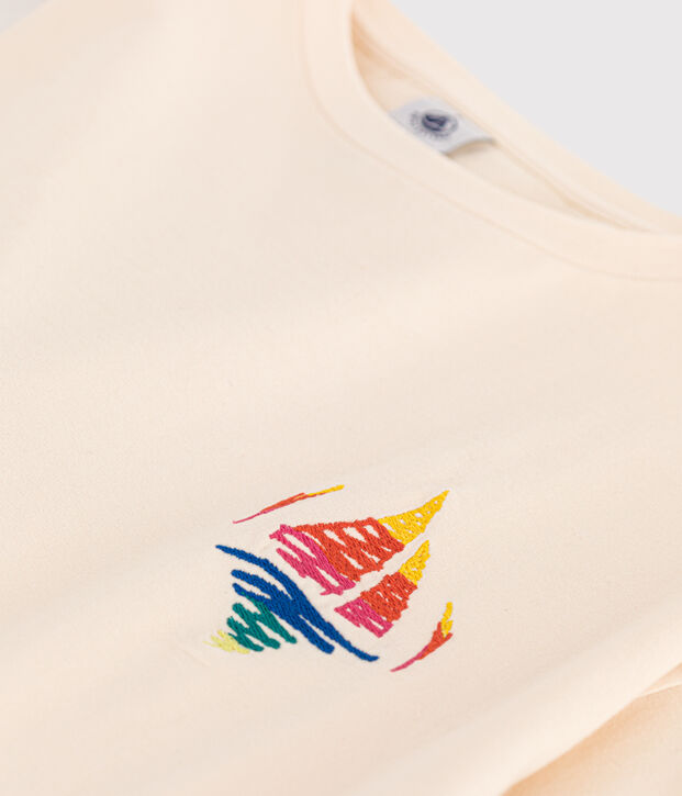 Damen-T-Shirt LE BOXY aus Baumwolle naturfarben