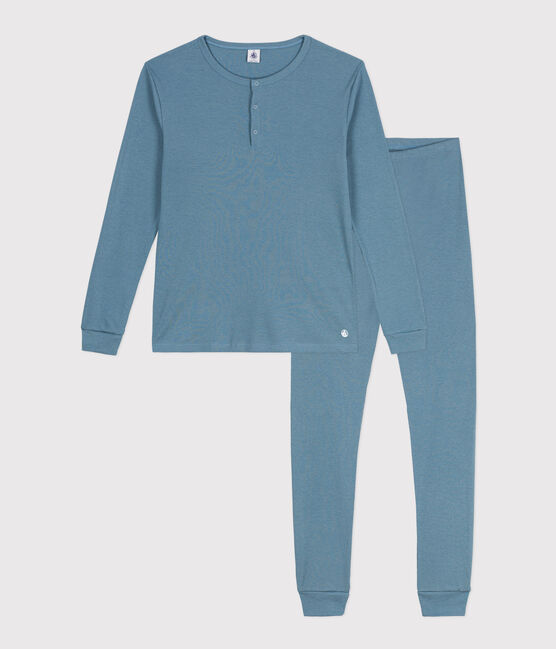 Pyjama aus Baumwolle und Lyocell für Damen blau ROVER