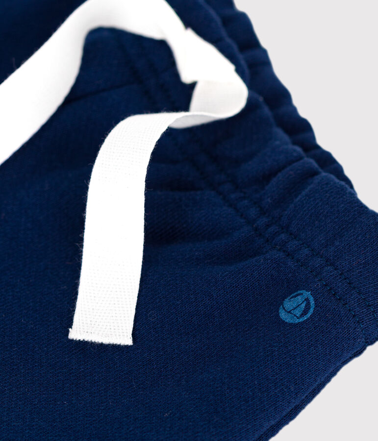 Baby-Jogginghose aus einfarbiger Baumwolle blau