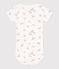Kurzärmeliger Baby-Body aus Baumwolle mit Print MARSHMALLOW/ PAUL