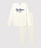 Kinderpyjama aus Bio-Baumwolle mit Punktmuster für Mädchen weiss MARSHMALLOW/blau MEDIEVAL