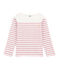Mädchen-Langarmshirt weiss MARSHMALLOW/rosa BABYLONE
