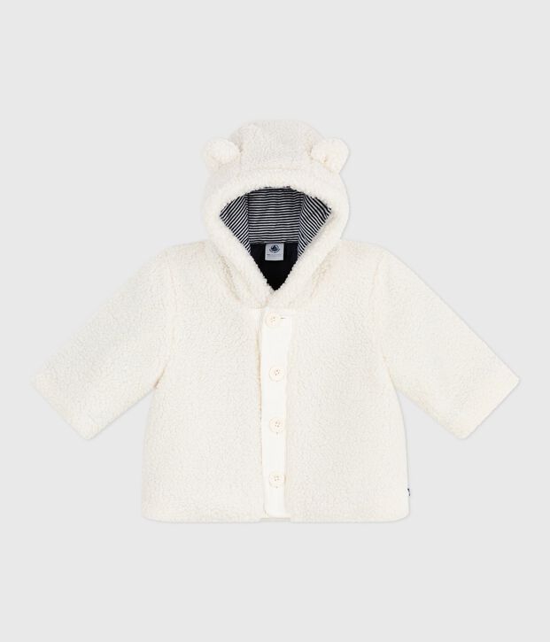 Wattierter Baby-Mantel mit Kapuze aus Sherpa MILK