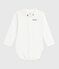 Baby-Body mit besticktem Kragen und Schriftzug an der Brust rot MARSHMALLOW/weiss CORRIDA