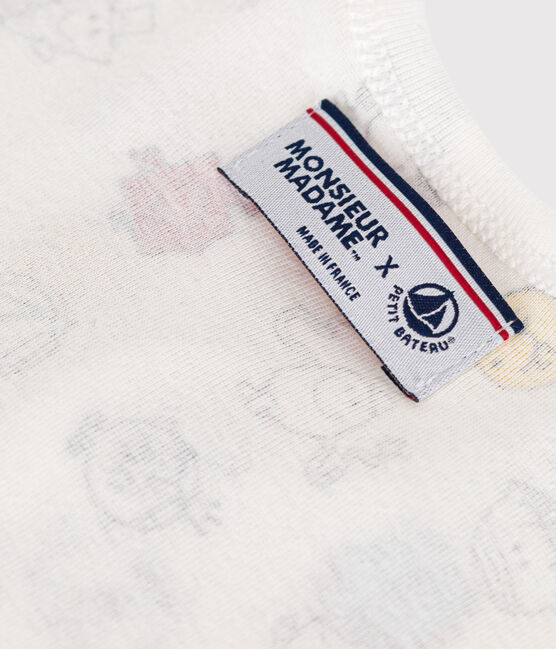 Baby Kurzoverall mit Mr. Men und Little Miss -Print aus Baumwolle weiss MARSHMALLOW/weiss MULTICO