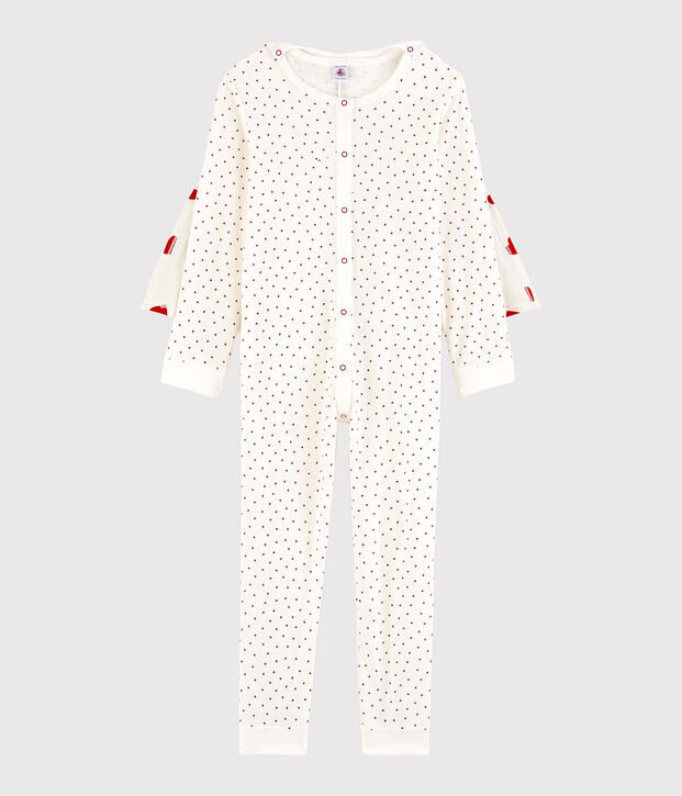 Onesie aus Bio-Baumwolle mit Super Hero-Motiv f&uuml;r M&auml;dchen weiss/rot