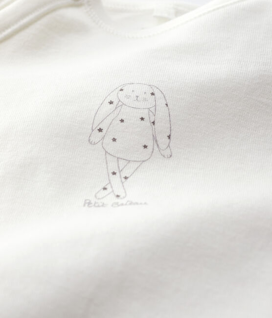 Weißer Baby-Strampler aus Bio-Baumwolle weiss MARSHMALLOW