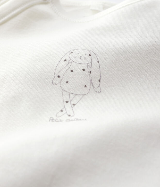 Wei&szlig;er Baby-Strampler aus Bio-Baumwolle weiss