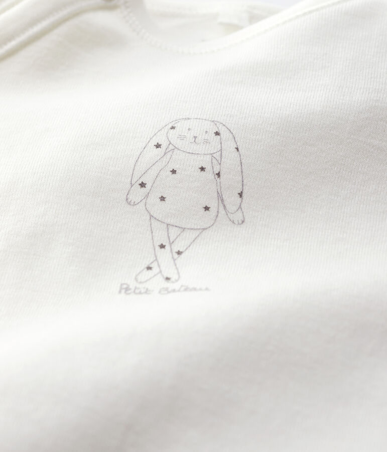 Wei&szlig;er Baby-Strampler aus Bio-Baumwolle weiss MARSHMALLOW