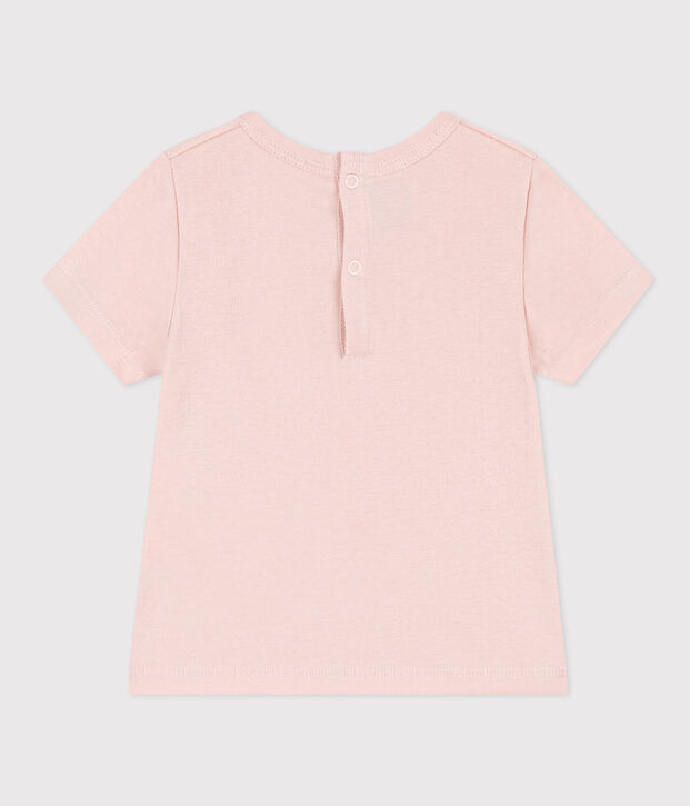 Kurz&auml;rmeliges Baby-T-Shirt aus Baumwolle rosa