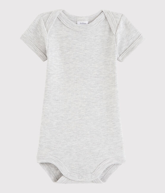 Kurzärmeliger Baby-Body Mädchen/Jungen grau BELUGA CHINE