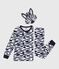 Kinder-Pyjama zum Verkleiden aus Baumwolle mit Zebra-Motiv blau MILK/ SOIR