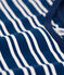 Damen-T-Shirt LE BOXY aus Baumwolle blau MEDIEVAL/weiss MARSHMALLOW
