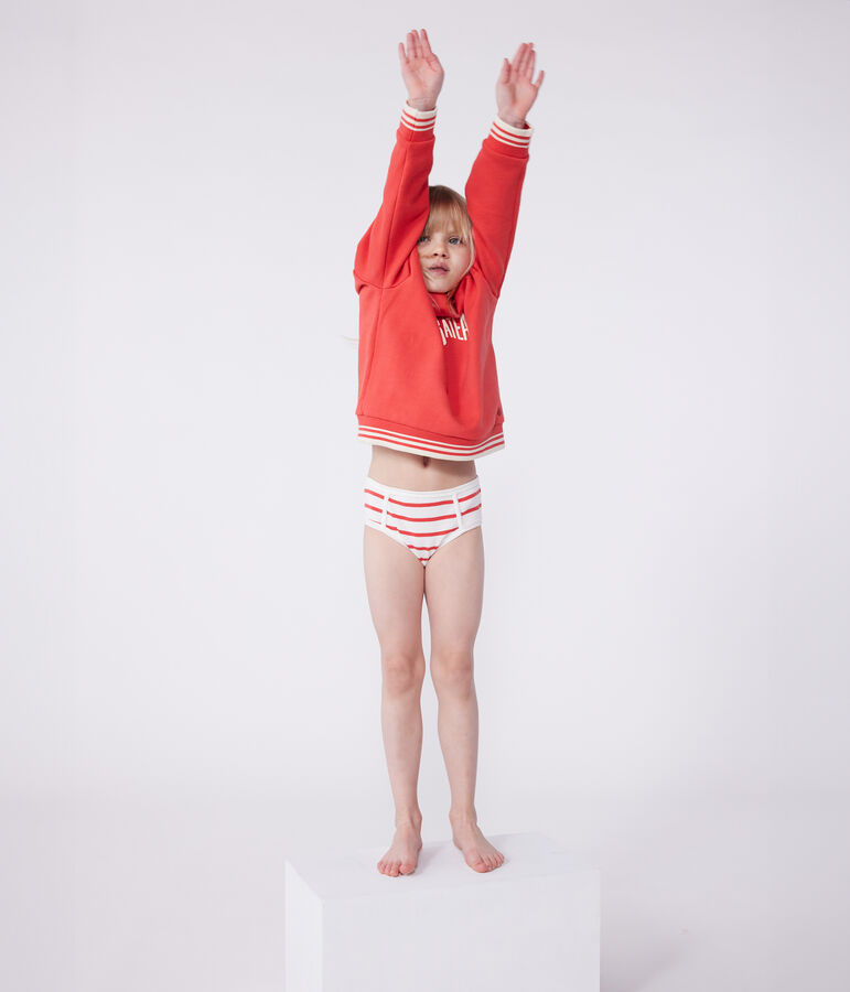 3er-Set Kinder-Slips High-Waist aus Baumwolle mit Streifen vielfarbig