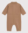 Langer Baby-Overall aus einfarbiger Baumwolle im Tankwart-Stil beige ROCHE CLAIR