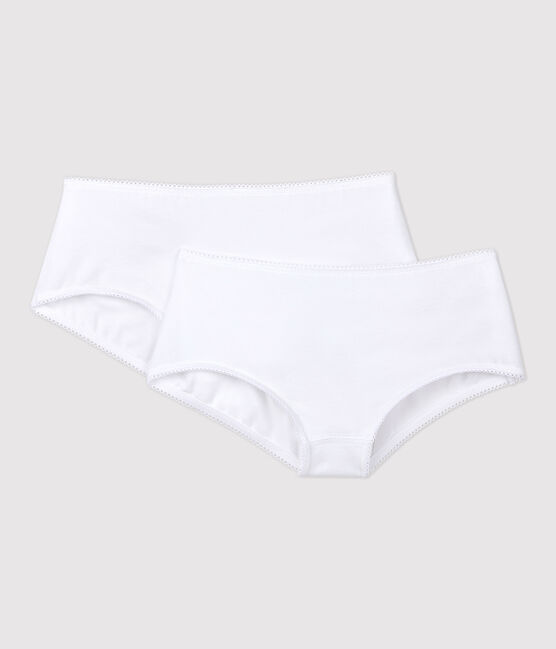 2er-Set weiße Shortys für Mädchen variante 1