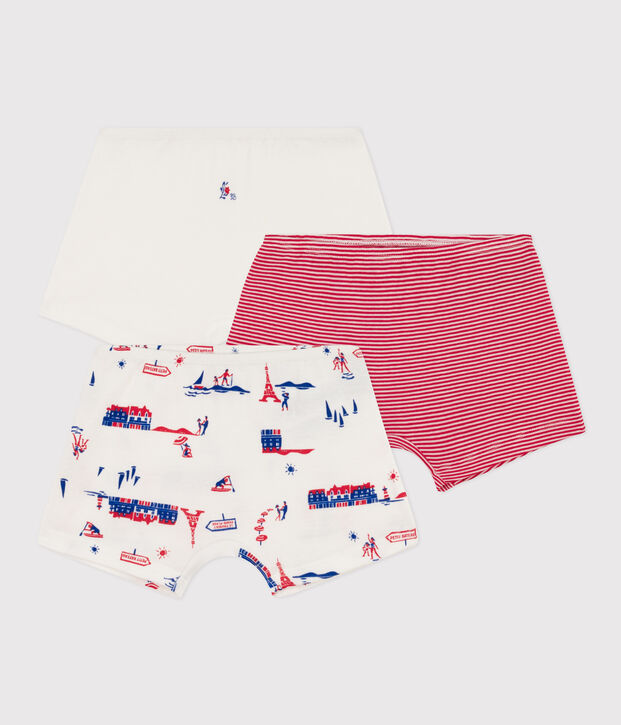 3er-Set Shortys aus Baumwolle mit Paris-Print f&uuml;r M&auml;dchen vielfarbig
