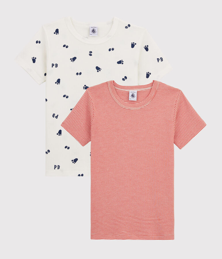 2er-Set kurz&auml;rmlige T-Shirts mit Yetitatzen-Print f&uuml;r kleine Jungen variante 1