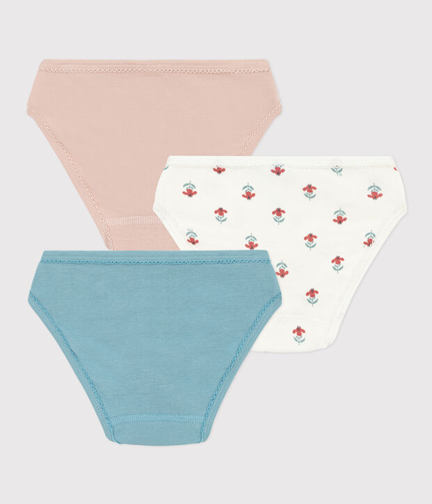 3er-Set Slips aus Baumwolle mit Tulpenmotiv f&uuml;r M&auml;dchen vielfarbig