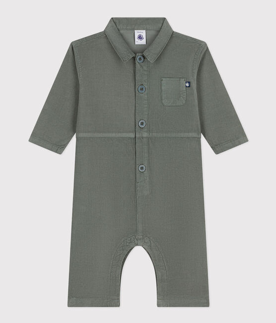 Langer Baby-Overall aus Nicki grün THUYA