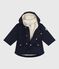 Halblanger Baby-Parka einfarbig blau SMOKING