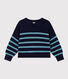 Gestreifter Kinderpullover aus Wolle und Baumwolle für Mädchen/Jungen