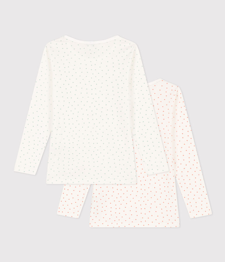 2er-Set lang&auml;rmelige T-Shirts aus Baumwolle mit Herzmotiv f&uuml;r M&auml;dchen variante 1