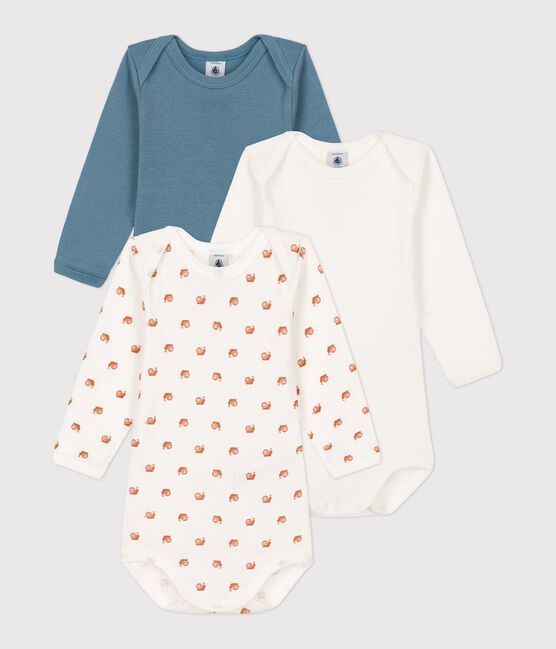 3er-Set langärmelige Baby-Bodys aus Baumwolle mit Schneckenmotiv variante 1