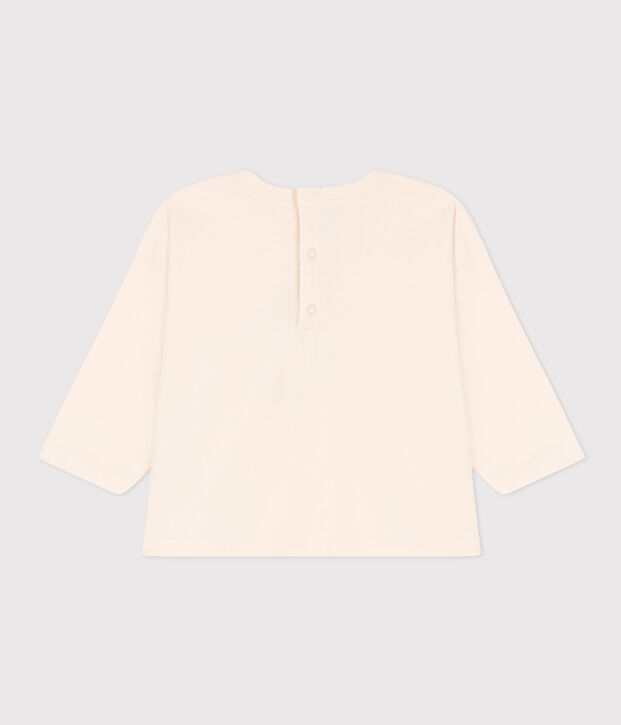 Lang&auml;rmeliges Baby-T-Shirt aus Jersey naturfarben/rot